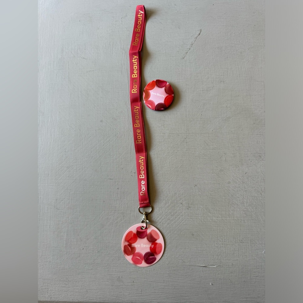 NEW Rare Beauty Special Event Lanyard with Commemorative Button pin